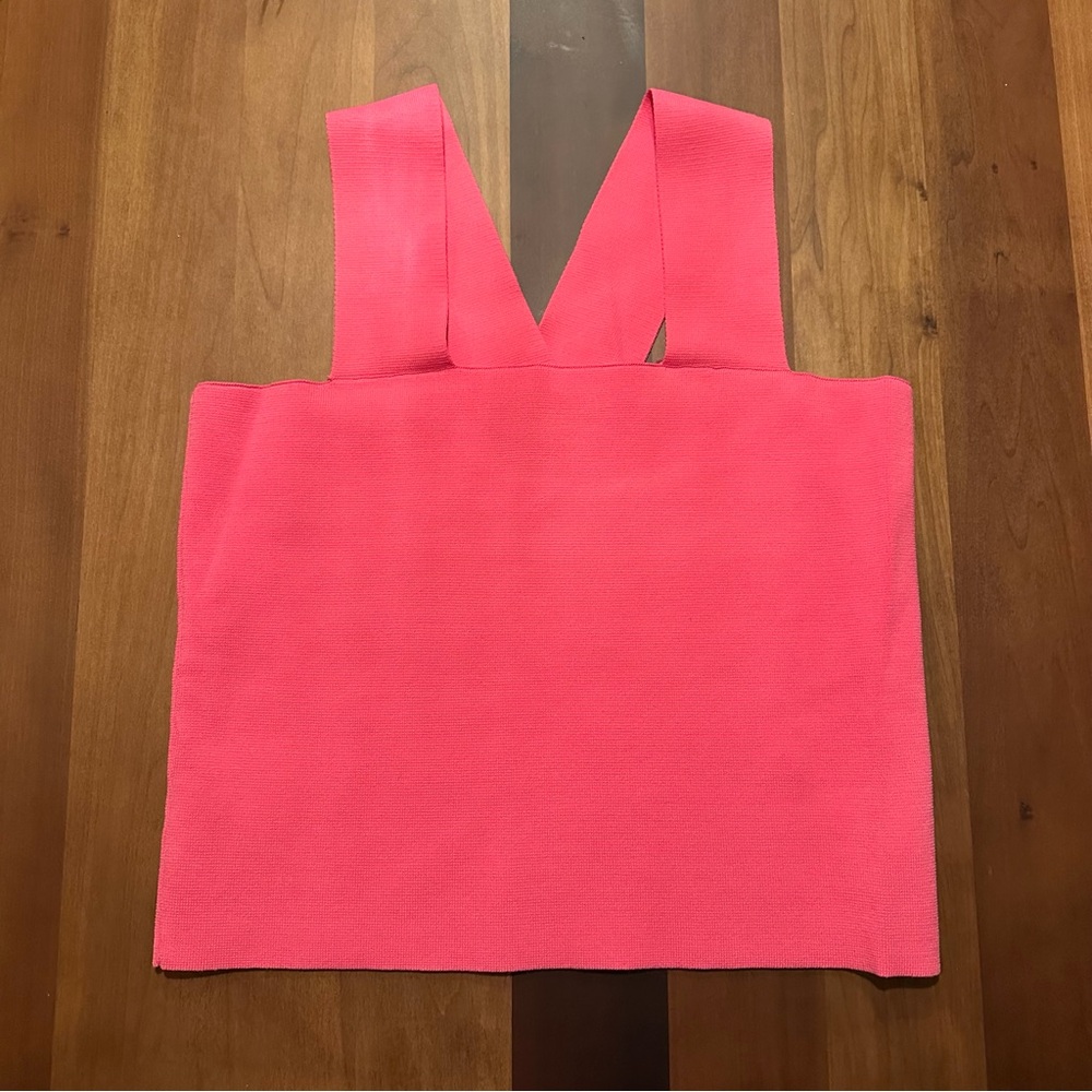 House of Harlow 1960 Pink Peacock Crop Tank Top